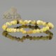 Baltic amber bracelet raw matt beads
